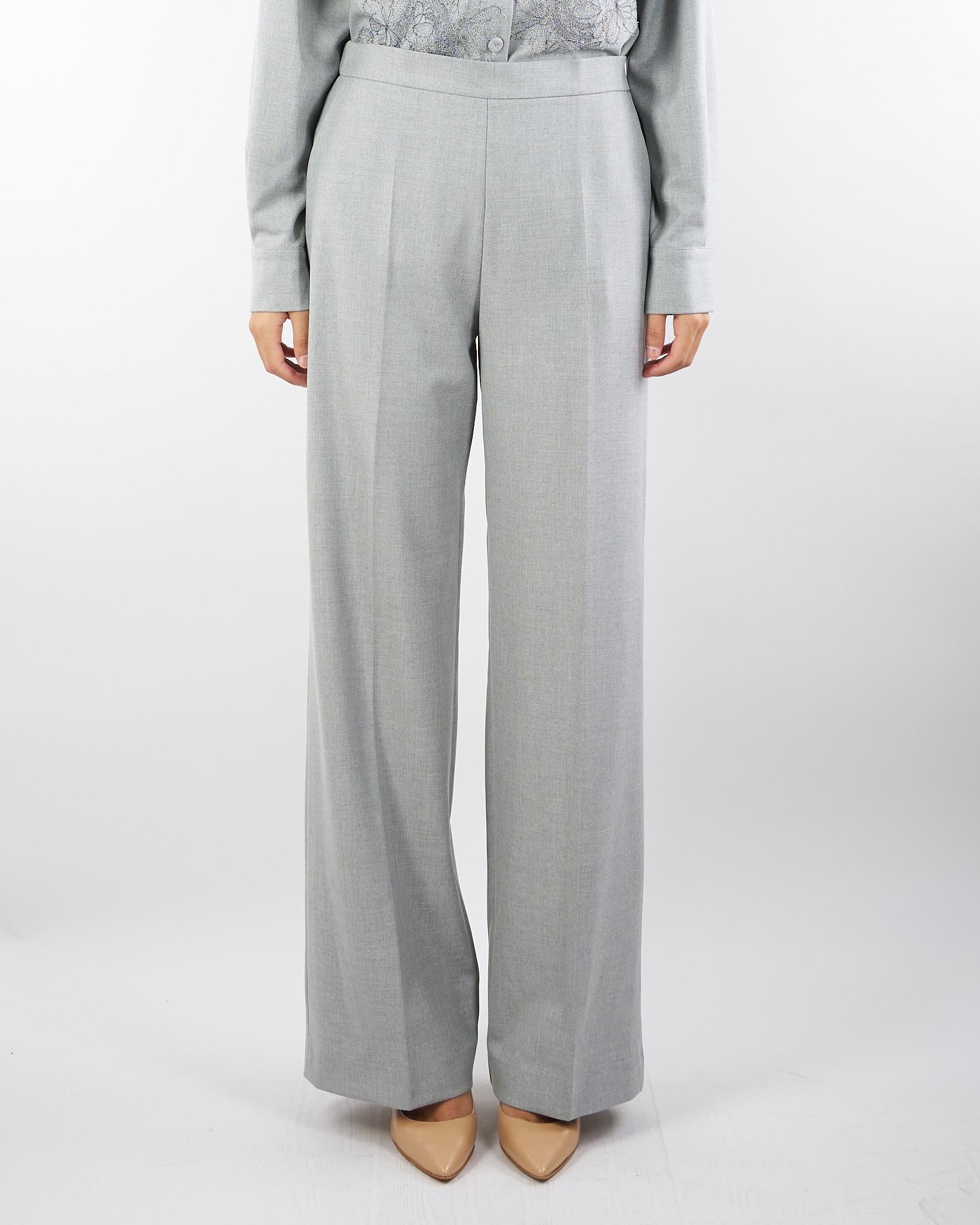 Pantalone Grigio wide leg in misto lana A2029719 7 CLIPS 