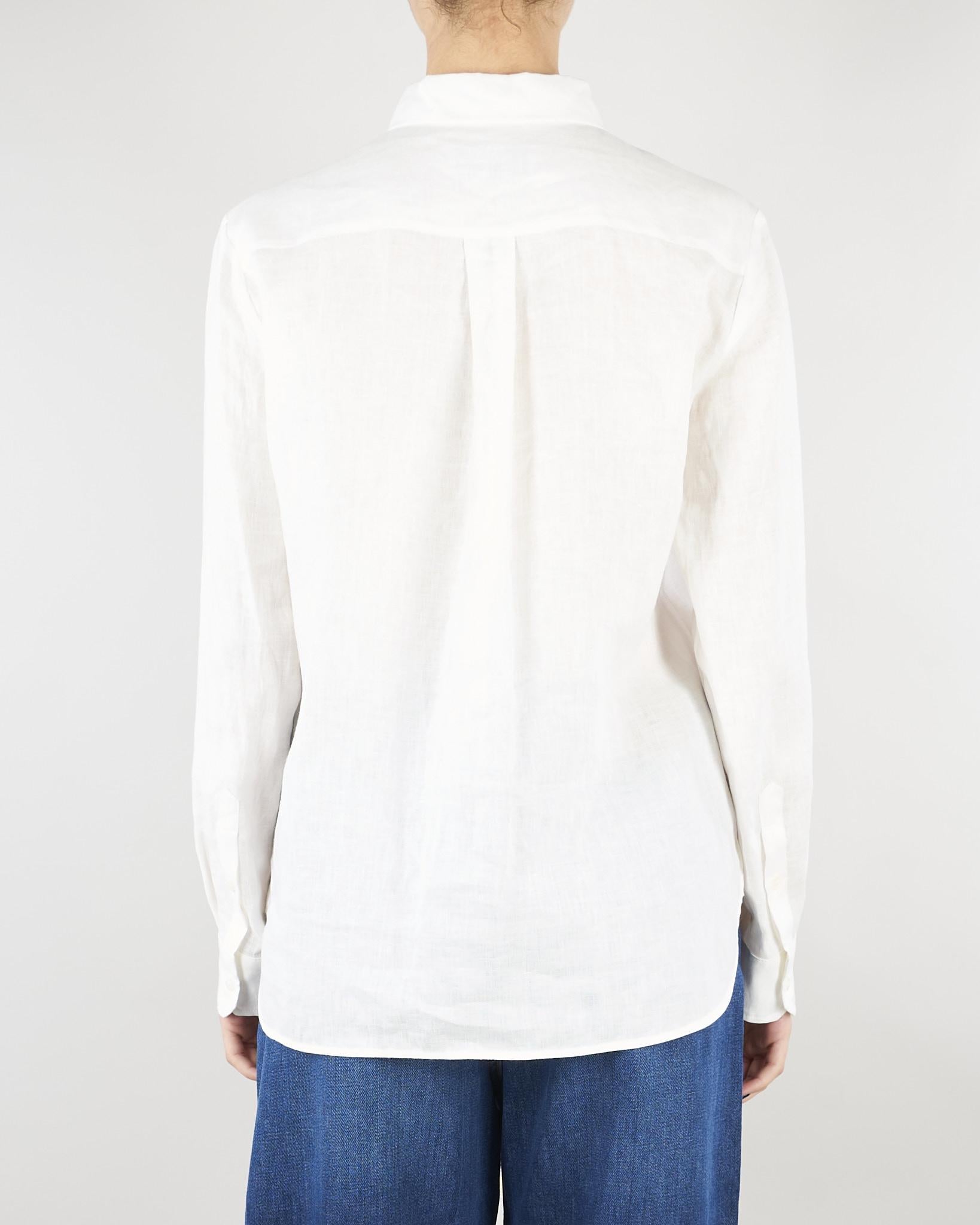 Camicia Bianco in tela di lino WKDWERNER 1 MAX MARA WEEKEND 