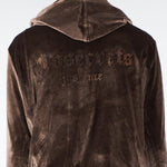 Felpa Cioccolato in velluto con logo in strass sul retro NS152 85 NO SECRETS 