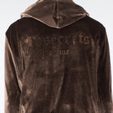 Felpa Cioccolato in velluto con logo in strass sul retro NS152 85 NO SECRETS 