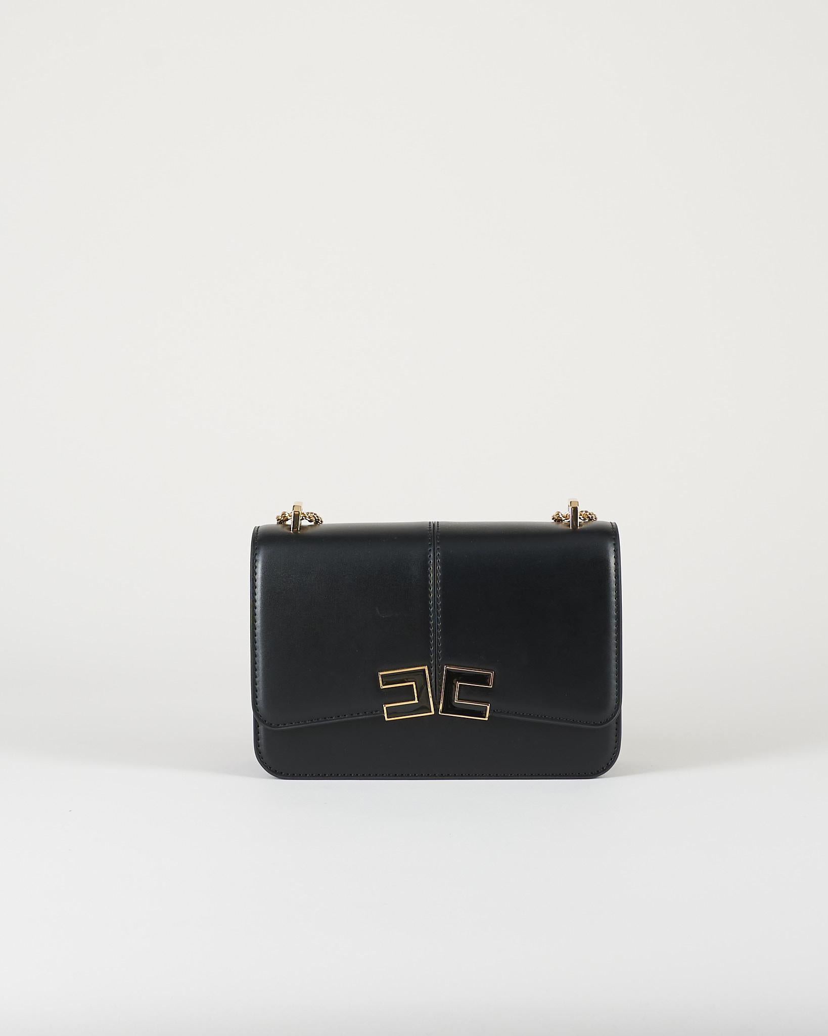 Borsa Nero a tracolla con dettaglio logo BS91A61E2 110 ELISABETTA FRANCHI 