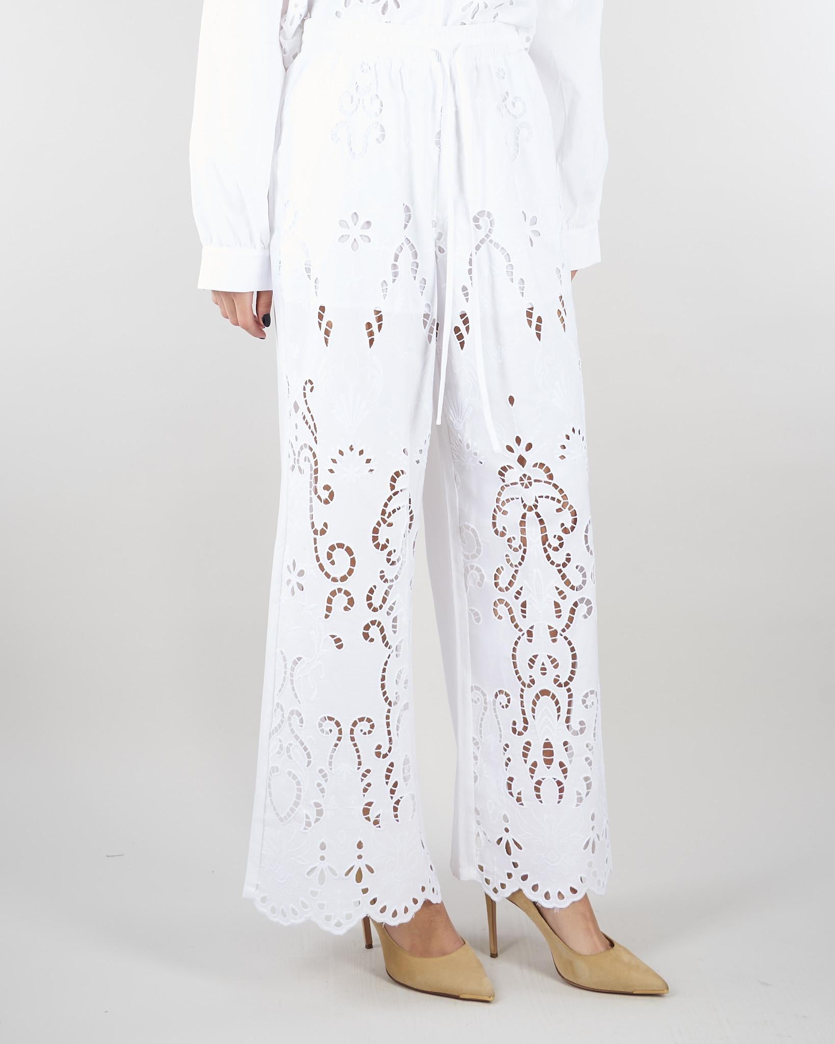 Pantalone Bianco in cotone NS234 01 NO SECRETS 