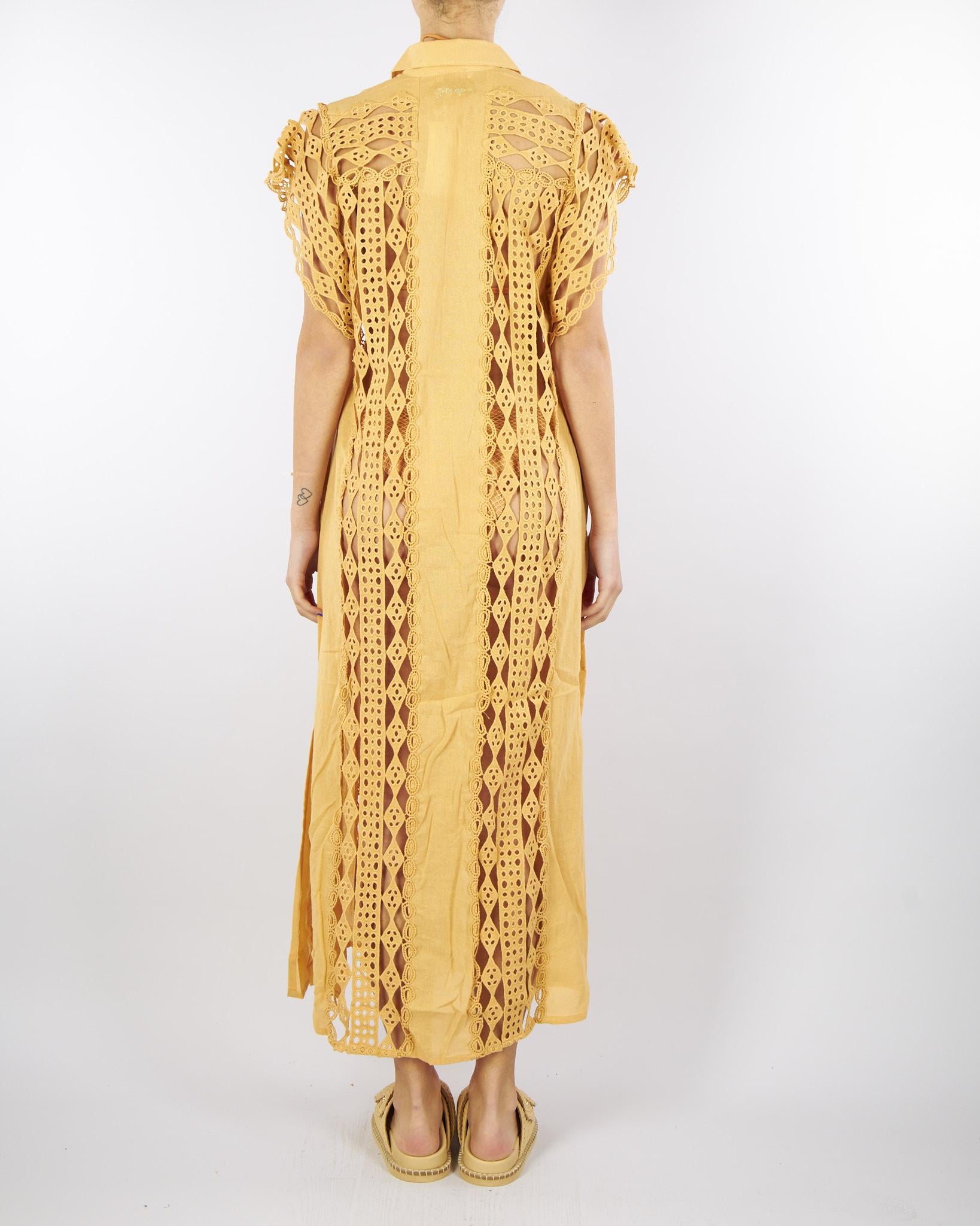 Abito Chemisier Bronzo in Macramè PF144A 22 PIN UP 