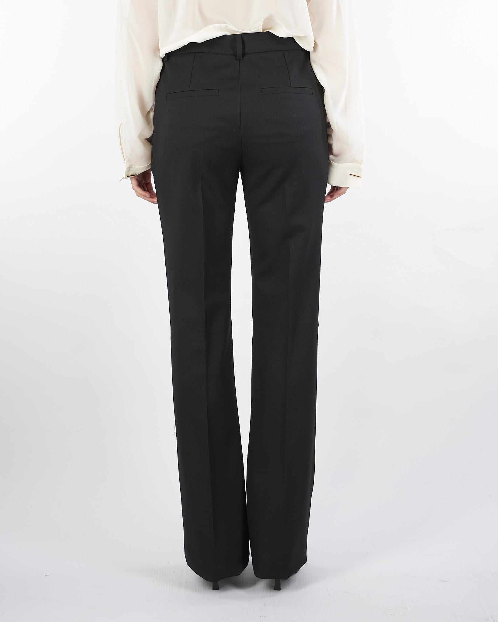 Pantalone flare Nero con cintura a fiore FOSCA 5 MARELLA 