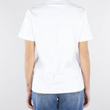 T-shirt Gesso con ricamo logo MA01761E2 270 ELISABETTA FRANCHI 