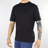 T-shirt Nero in cotone elasticizzato