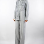 Pantalone Grigio wide leg in misto lana A2029719 7 CLIPS 