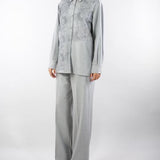 Pantalone Grigio wide leg in misto lana A2029719 7 CLIPS 