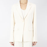 Giacca blazer in crêpe fluido
