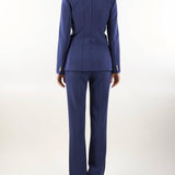 Tailleur in crêpe stretch con giacca sfiancata e pantalone dritto Elisabetta Franchi