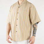 Camicia Beige a righe in cotone Relaxed fit G0921580 RA11 PAOLO PECORA 