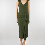 Abito Verde midi in jersey di viscosa MSTAUREO 1 MAX MARA STUDIO 