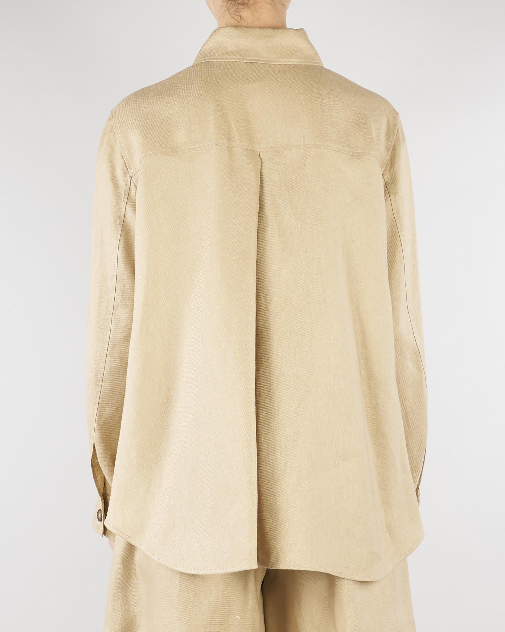 Giacca Sabbia Workwear in lino WKIPOMPOSA 1 MAX MARA WEEKEND 