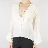 Blusa Panna con volant SS260116 2 ELEH 