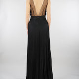 Abito Nero-Burro Red Carpet in tulle e jersey lurex ABR4462E2 685 ELISABETTA FRANCHI 