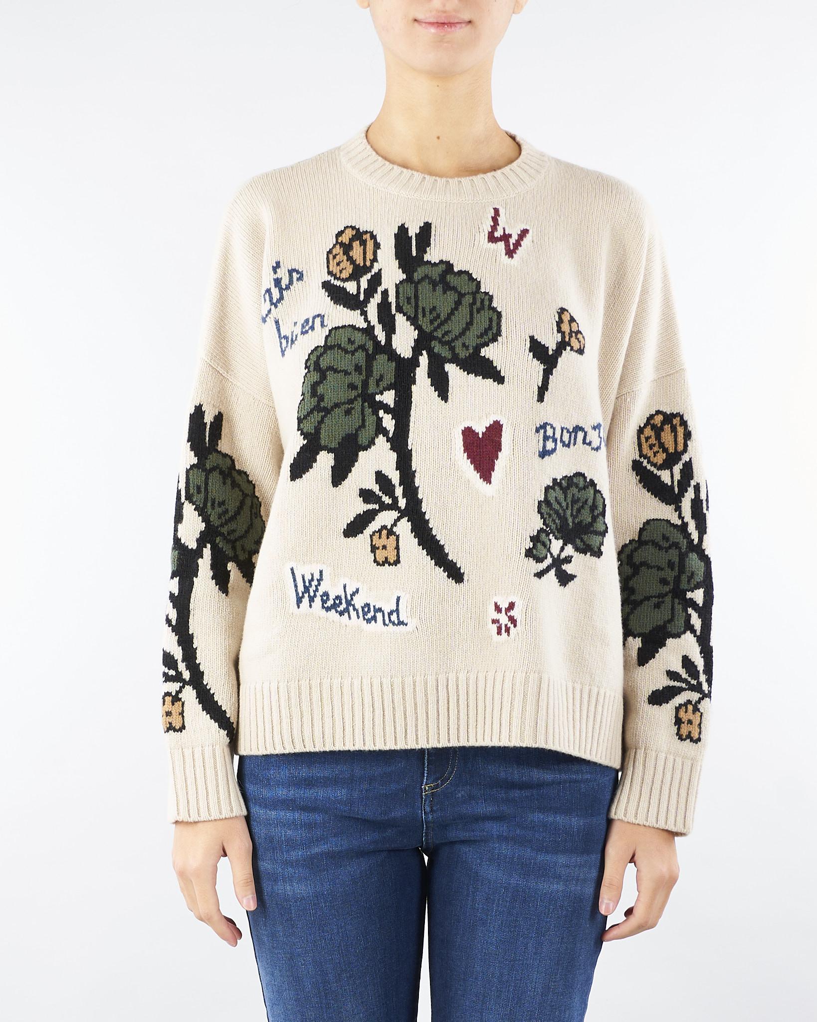 Maglia over Beige in filato di lana PAVIDI 3 MAX MARA WEEKEND 