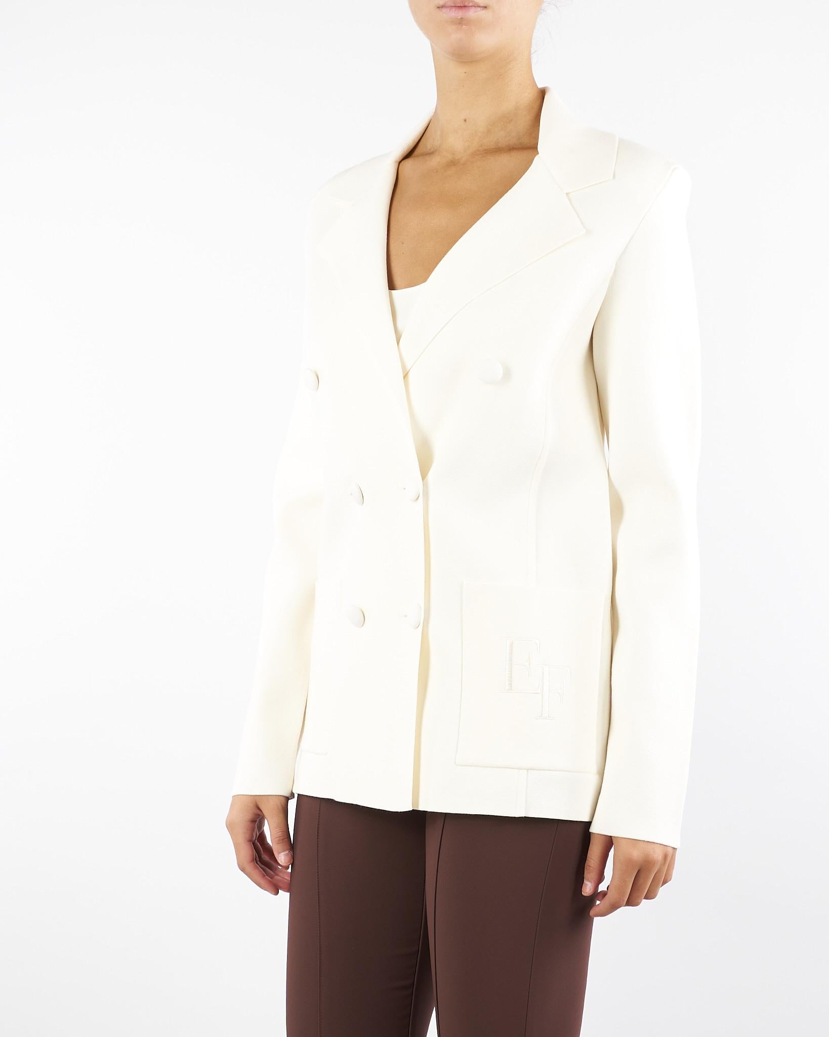 Giacca Milk in maglia con ricamo MK52S57E2 DZ9 ELISABETTA FRANCHI 