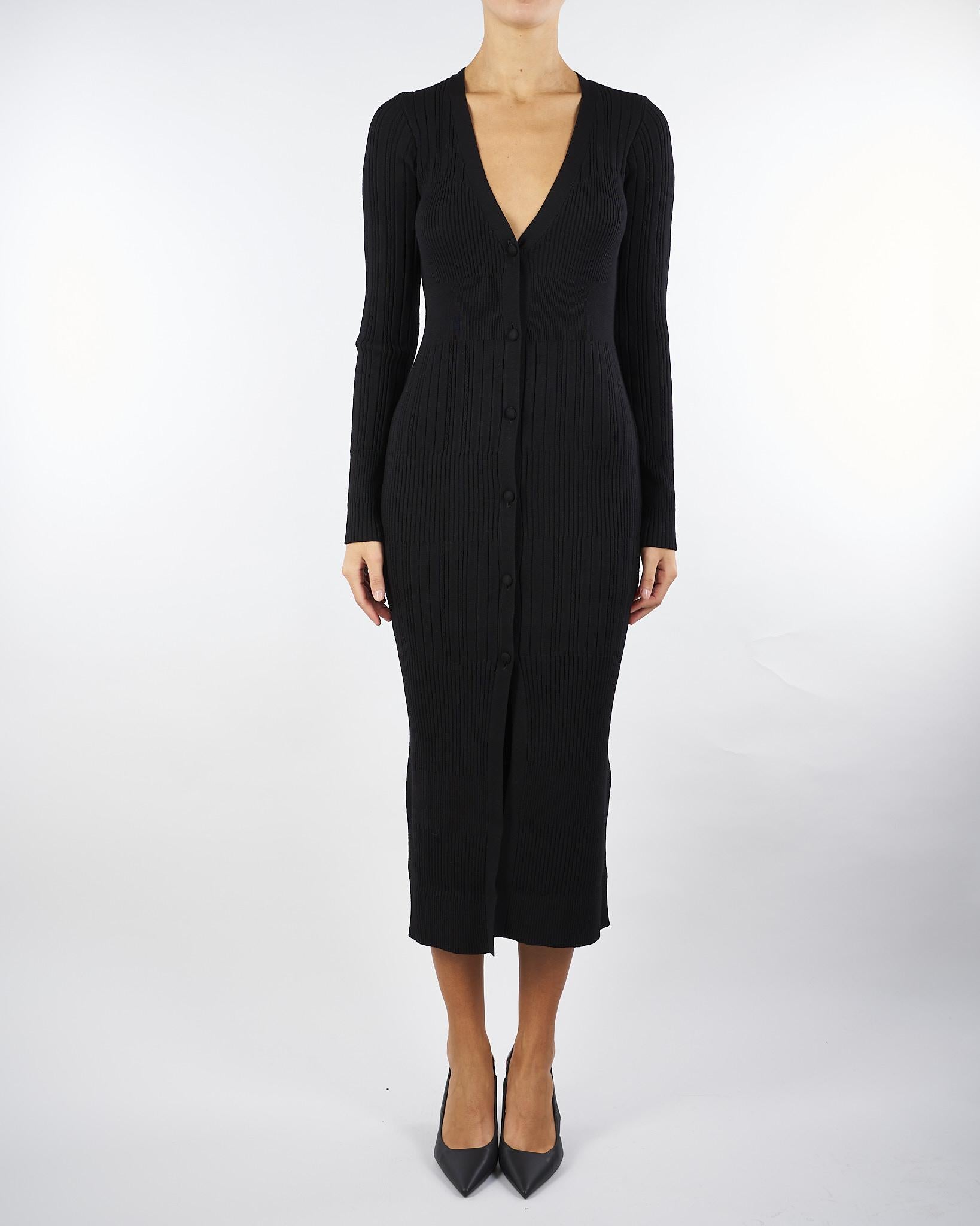 Abito Nero in maglia jacquard TT3222 6 TWIN SET 