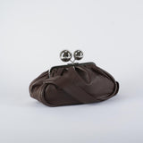 Borsa Marrone Pasticcino Bag medium in nappa lucida MILVANEW 80 MAX MARA WEEKEND 