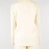 Giacca Ecru in lino con ricamii in paillettes SP5NT051 1004 ICONA 