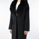 Cappotto in pura lana e cashmere con inserti in vera pelliccia AL405 99 ATELIER LEGORA 