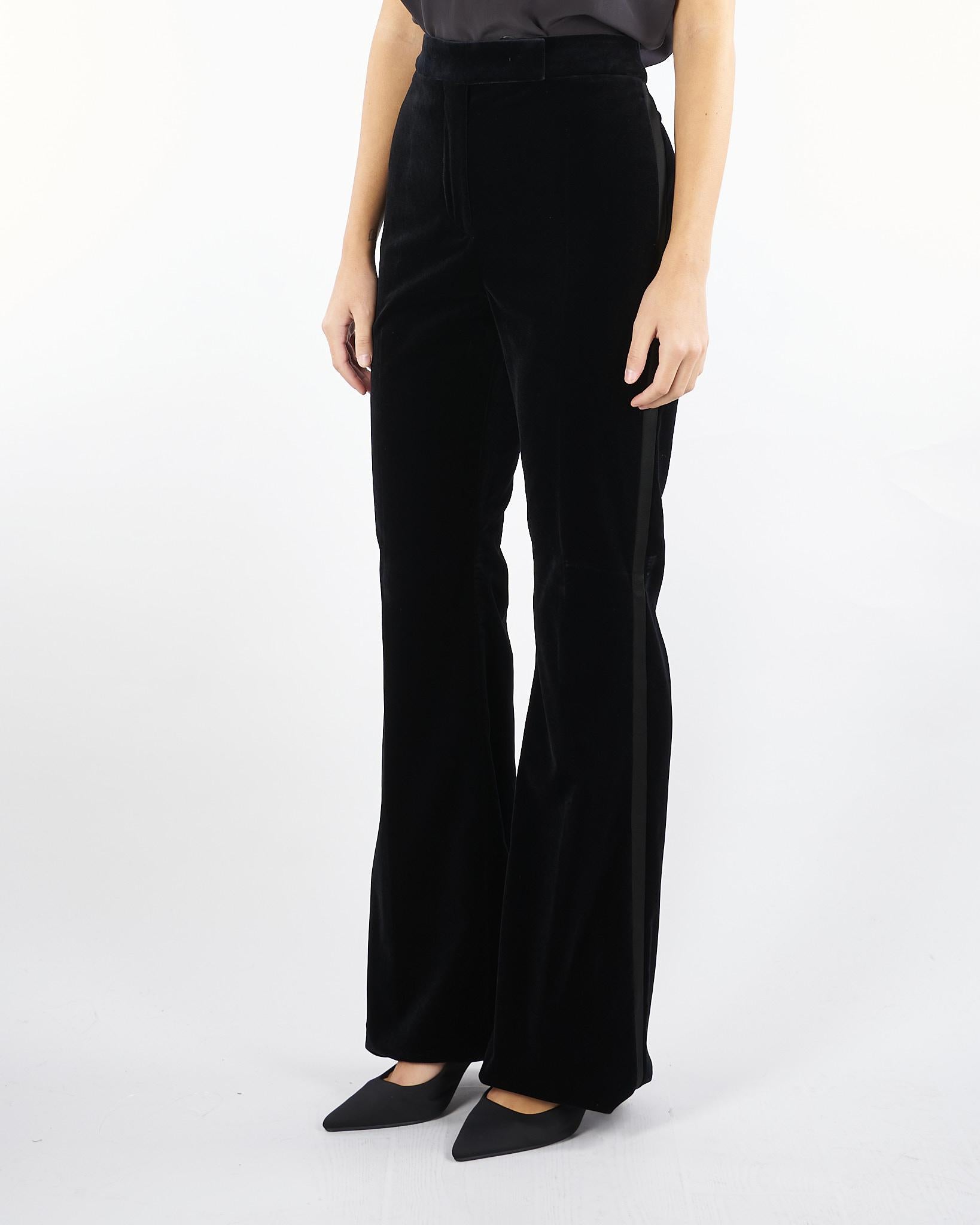 Pantalone smoking Nero in velluto VETRINO 7 MAX MARA STUDIO 
