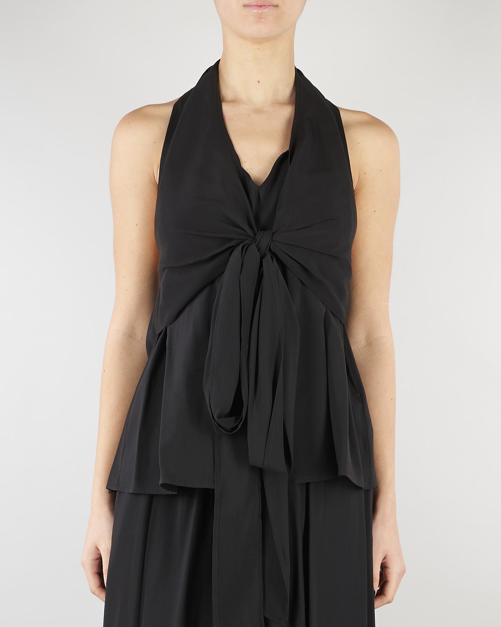 Top Nero con volant SS260020 99 ELEH 