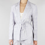 Giacca jacquard Polvere organza seta e lino ricamata GI095350330051 760 SEVENTY 