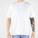 T-shirt Bianco in jersey di cotone con ricamo logo Relaxed fit LT26009 A001 LOW BRAND 