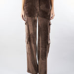 Pantalone Cargo Cioccolato in velluto NS153 85 NO SECRETS 