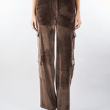 Pantalone Cargo Cioccolato in velluto NS153 85 NO SECRETS 