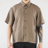 Camicia jacquard Taupe Relaxed fit CA3633 35 I'M BRIAN 