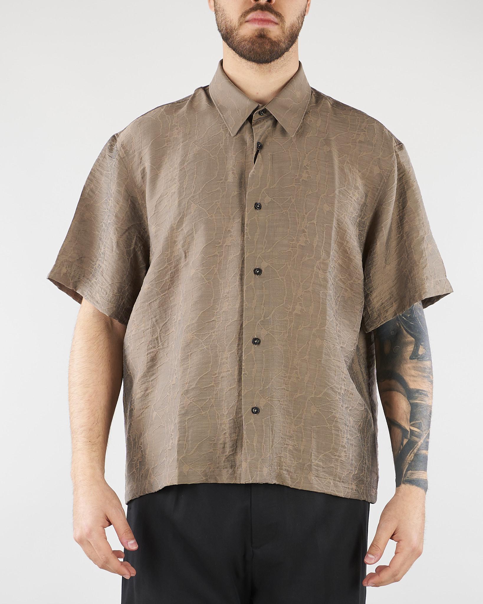 Camicia jacquard Taupe Relaxed fit CA3633 35 I'M BRIAN 