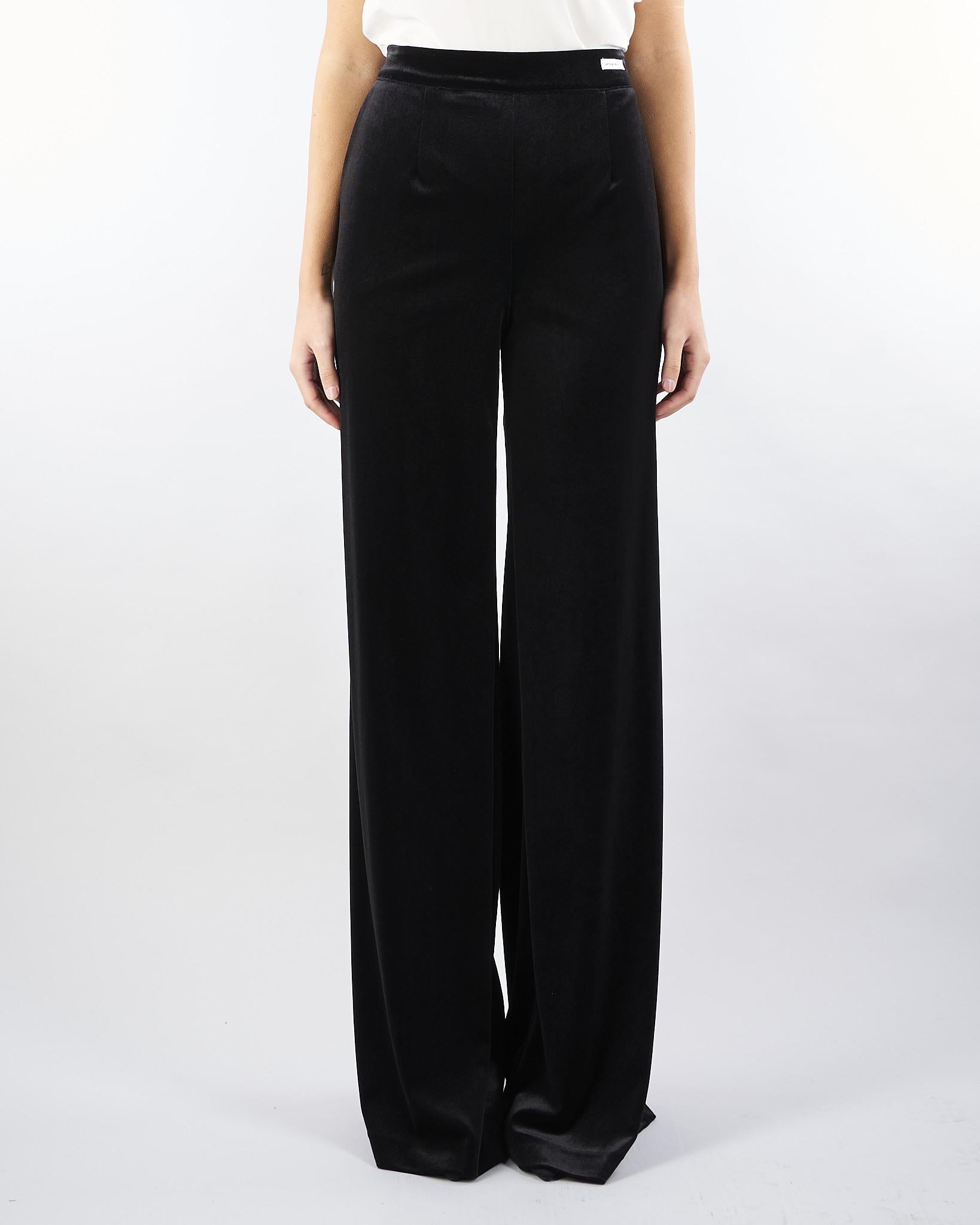 Pantalone Nero in velluto wide leg AT300 99 ATELIER LEGORA 
