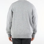 Cardigan Grigio in pura lana e cashmere relaxed fit F5PKMACA037 100 A PAPER KID 