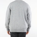 Cardigan Grigio in pura lana e cashmere relaxed fit F5PKMACA037 100 A PAPER KID 