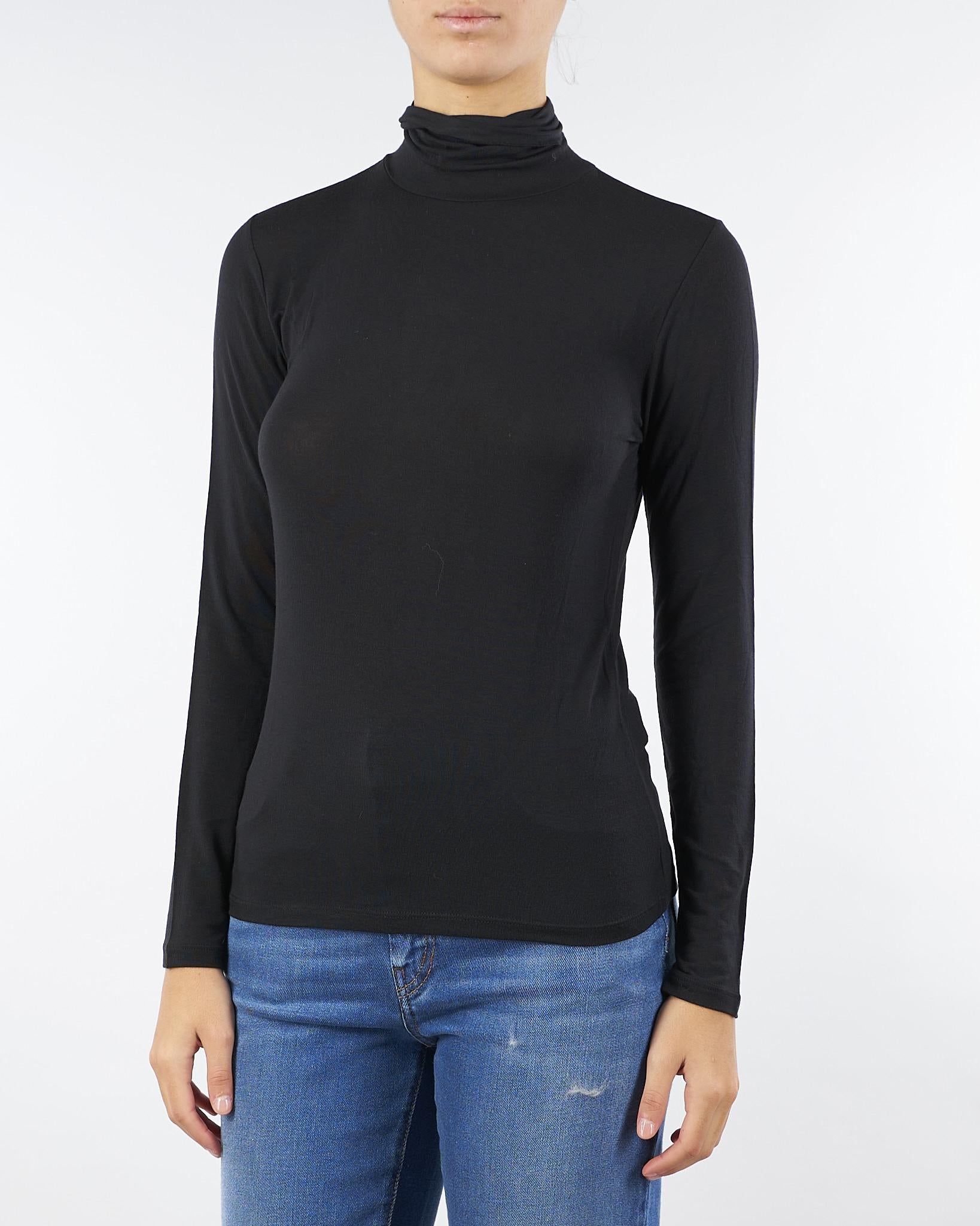 Maglia Lupetto Nero elasticizzato V58683 99 VANISE' 