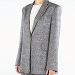 Blazer Nero-Bianco microfantasia con pailletets ACTGC010GI1051 00 ACTUALEE 
