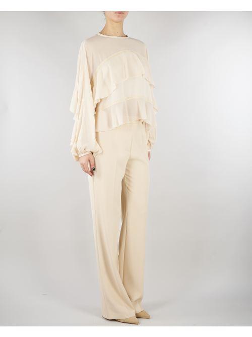 Pantalone Evere Crema wide leg EVER 690 NENETTE 
