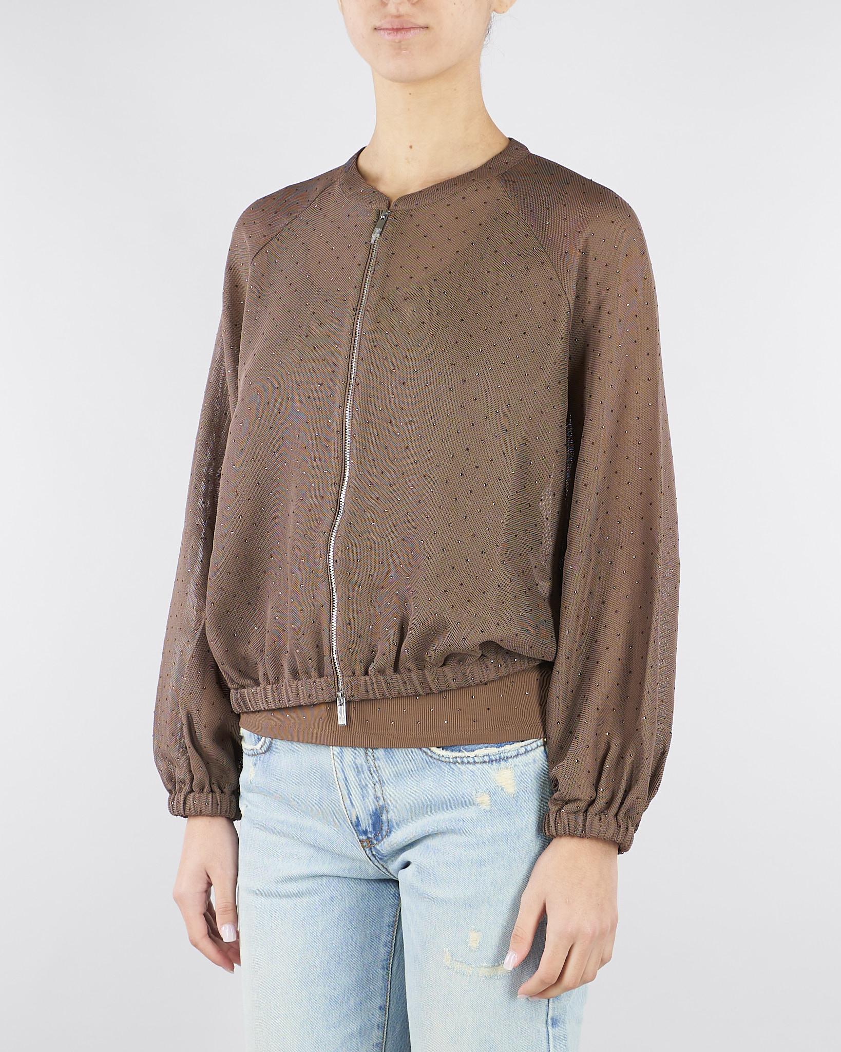 Bomber Nocciola oversize con micro strass MLMCLARINO 1 MARELLA 