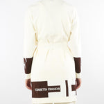 Cardigan Milk-Coffee in viscosa con bande lucide MK02S56E2 EG2 ELISABETTA FRANCHI 