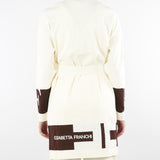 Cardigan Milk-Coffee in viscosa con bande lucide MK02S56E2 EG2 ELISABETTA FRANCHI 