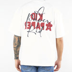 T-shirt Bianco oversize con stampa logo F5PKUATH224 13 A PAPER KID 