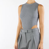 Body Grigio ultrasgambato BD00201TJER0060 V0071 SIMONA CORSELLINI 