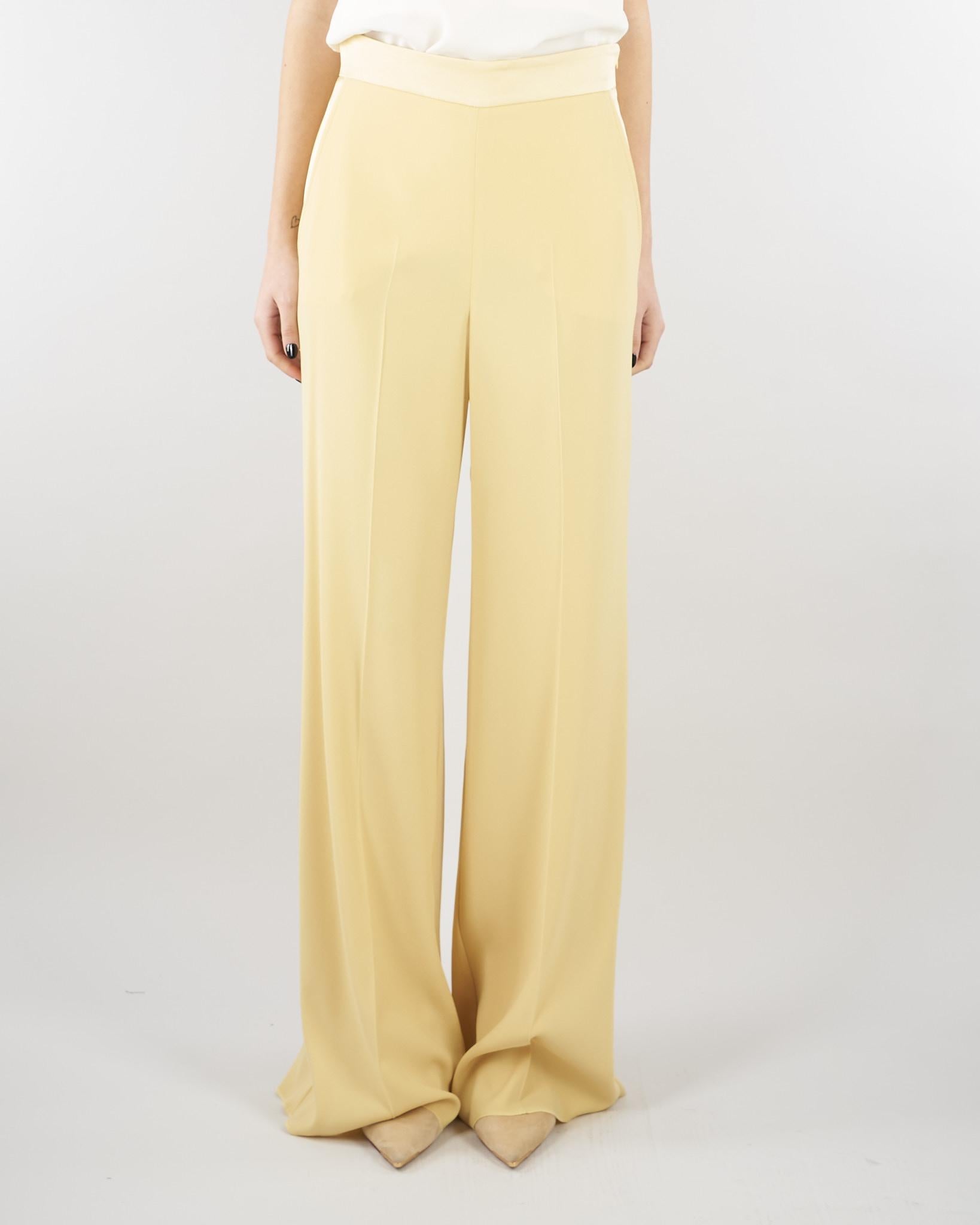 Pantalone Giallo ampio in enver satin MLLSTAMPA 3 MARELLA 