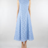 Abito Celeste in tessuto jacquard floreale MSEGAMBERO 2 MAX MARA STUDIO 