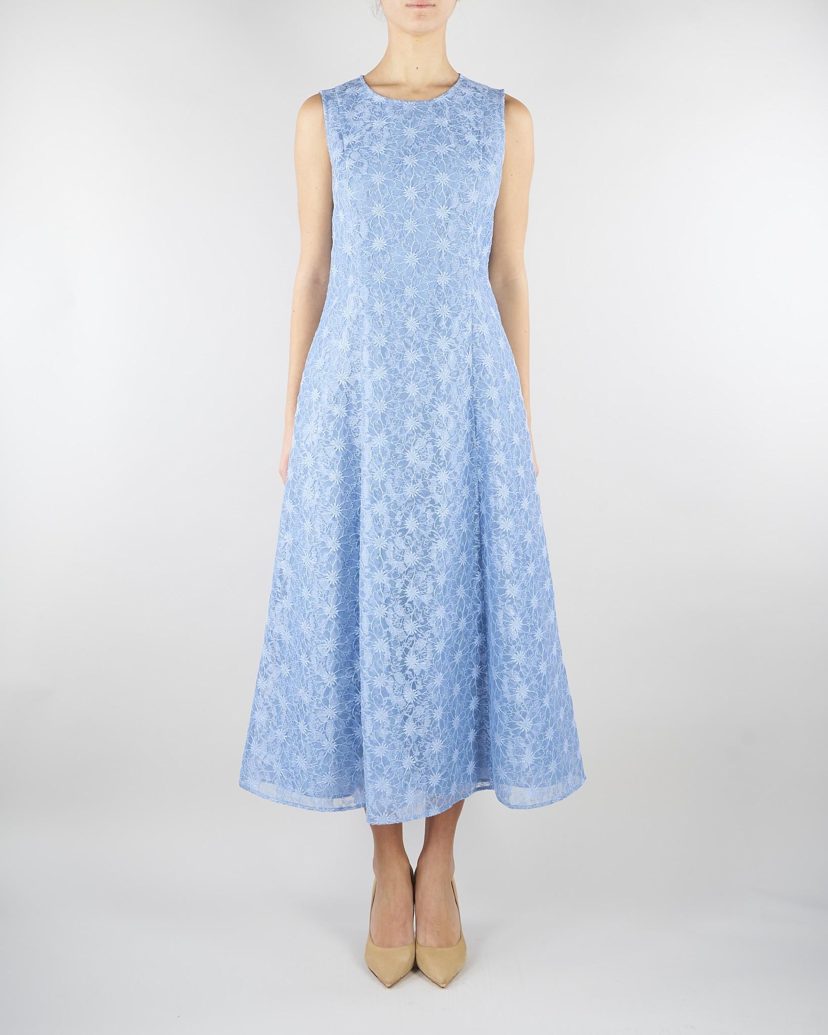 Abito Celeste in tessuto jacquard floreale MSEGAMBERO 2 MAX MARA STUDIO 