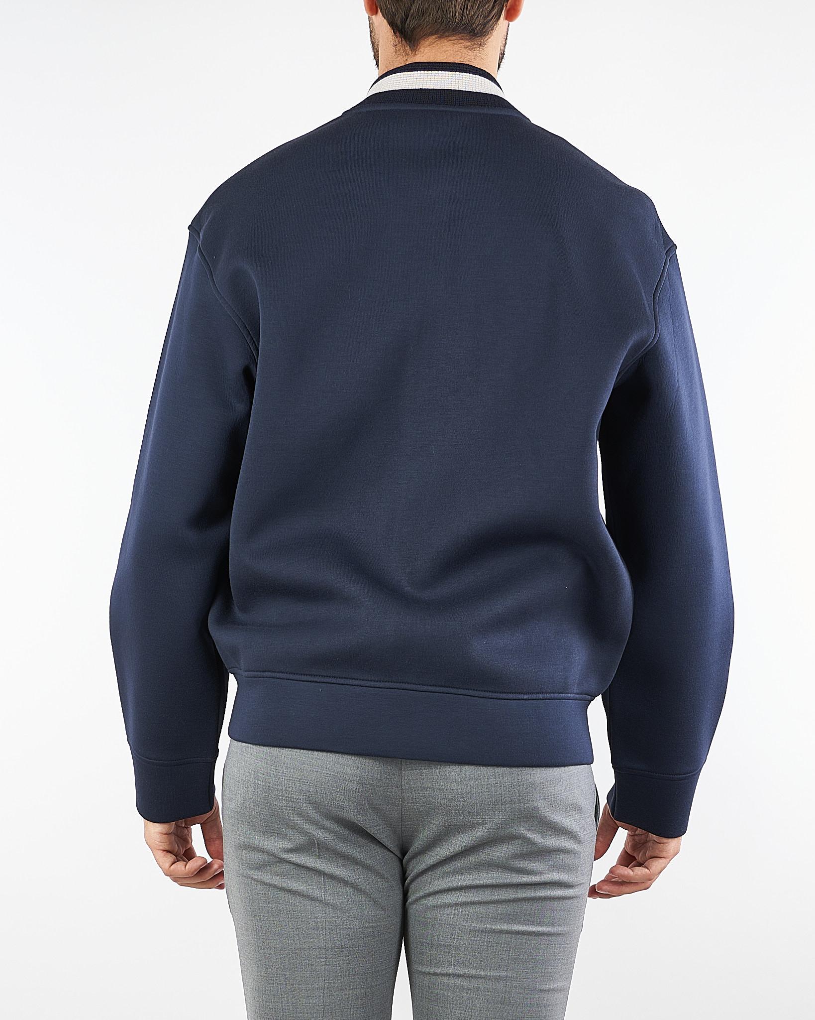 Bomber Blu in double jersey con ricamo logo EM002877AF175452 UB118 EMPORIO ARMANI 