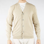 Cardigan Beige in puro cotone DK17002 30 DIKTAT 