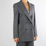 Giacca Grigio doppiopetto in flanella GI091610540261 922 SEVENTY 